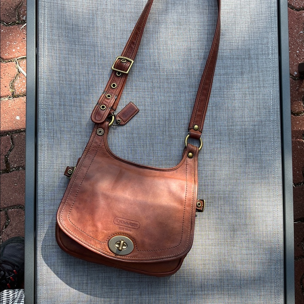 Coach Tan Leather Shoulder Bag